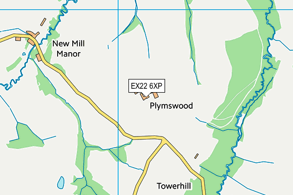 EX22 6XP map - OS VectorMap District (Ordnance Survey) EX22 6XP map - OS VectorMap District (Ordnance Survey)