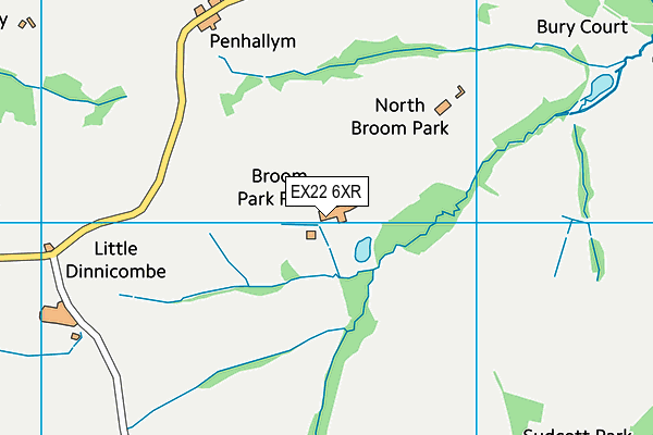 EX22 6XR map - OS VectorMap District (Ordnance Survey) EX22 6XR map - OS VectorMap District (Ordnance Survey)