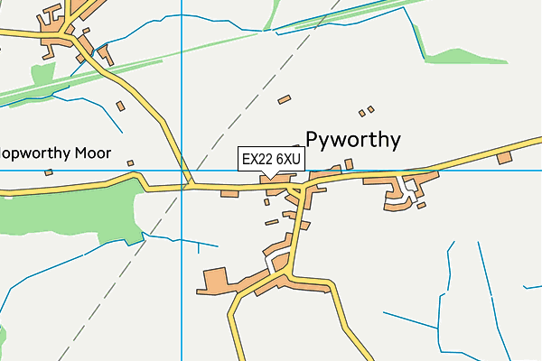 EX22 6XU map - OS VectorMap District (Ordnance Survey) EX22 6XU map - OS VectorMap District (Ordnance Survey)