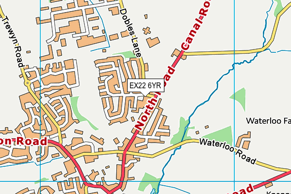 EX22 6YR map - OS VectorMap District (Ordnance Survey) EX22 6YR map - OS VectorMap District (Ordnance Survey)
