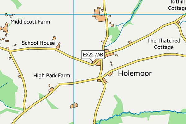 EX22 7AB map - OS VectorMap District (Ordnance Survey) EX22 7AB map - OS VectorMap District (Ordnance Survey)