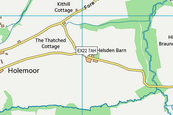EX22 7AH map - OS VectorMap District (Ordnance Survey) EX22 7AH map - OS VectorMap District (Ordnance Survey)