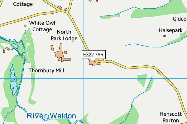 EX22 7AR map - OS VectorMap District (Ordnance Survey) EX22 7AR map - OS VectorMap District (Ordnance Survey)