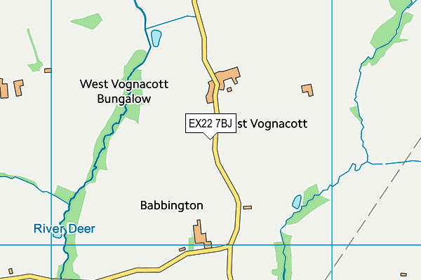 EX22 7BJ map - OS VectorMap District (Ordnance Survey) EX22 7BJ map - OS VectorMap District (Ordnance Survey)