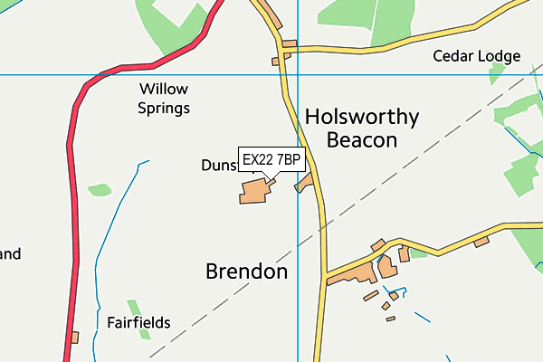 EX22 7BP map - OS VectorMap District (Ordnance Survey) EX22 7BP map - OS VectorMap District (Ordnance Survey)