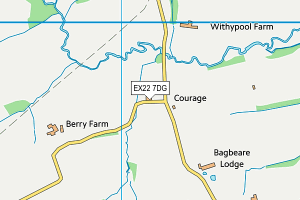 EX22 7DG map - OS VectorMap District (Ordnance Survey) EX22 7DG map - OS VectorMap District (Ordnance Survey)