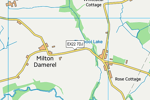 EX22 7DJ map - OS VectorMap District (Ordnance Survey) EX22 7DJ map - OS VectorMap District (Ordnance Survey)
