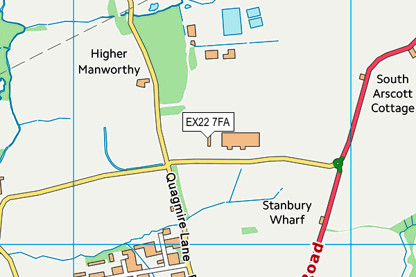 EX22 7FA map - OS VectorMap District (Ordnance Survey) EX22 7FA map - OS VectorMap District (Ordnance Survey)