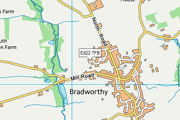 EX22 7FB map - OS VectorMap District (Ordnance Survey) EX22 7FB map - OS VectorMap District (Ordnance Survey)