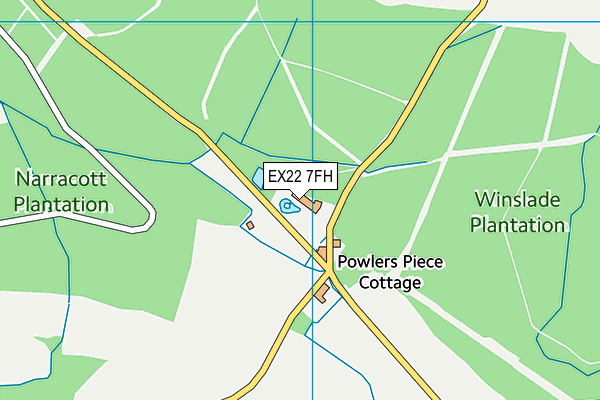 EX22 7FH map - OS VectorMap District (Ordnance Survey) EX22 7FH map - OS VectorMap District (Ordnance Survey)