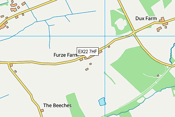 EX22 7HF map - OS VectorMap District (Ordnance Survey) EX22 7HF map - OS VectorMap District (Ordnance Survey)