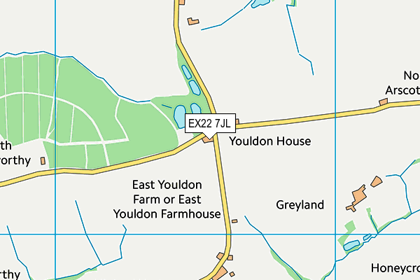 EX22 7JL map - OS VectorMap District (Ordnance Survey) EX22 7JL map - OS VectorMap District (Ordnance Survey)