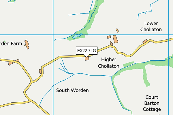 EX22 7LG map - OS VectorMap District (Ordnance Survey) EX22 7LG map - OS VectorMap District (Ordnance Survey)
