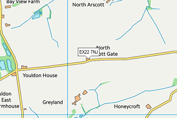 EX22 7NJ map - OS VectorMap District (Ordnance Survey) EX22 7NJ map - OS VectorMap District (Ordnance Survey)