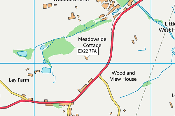 EX22 7PA map - OS VectorMap District (Ordnance Survey) EX22 7PA map - OS VectorMap District (Ordnance Survey)