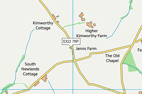 EX22 7RP map - OS VectorMap District (Ordnance Survey) EX22 7RP map - OS VectorMap District (Ordnance Survey)