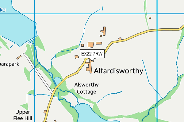 EX22 7RW map - OS VectorMap District (Ordnance Survey) EX22 7RW map - OS VectorMap District (Ordnance Survey)