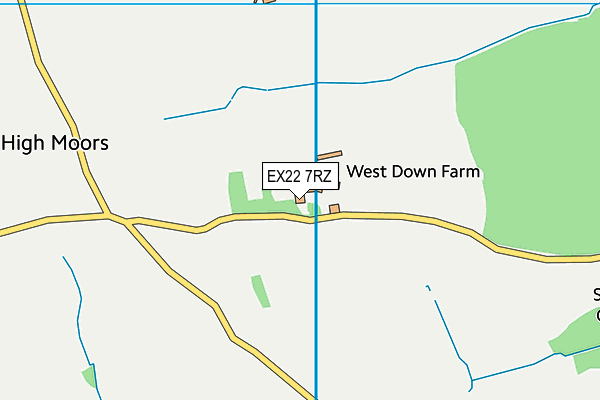 EX22 7RZ map - OS VectorMap District (Ordnance Survey) EX22 7RZ map - OS VectorMap District (Ordnance Survey)