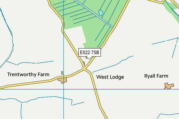EX22 7SB map - OS VectorMap District (Ordnance Survey) EX22 7SB map - OS VectorMap District (Ordnance Survey)