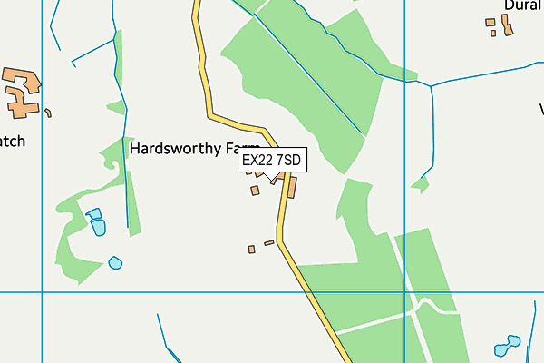 EX22 7SD map - OS VectorMap District (Ordnance Survey) EX22 7SD map - OS VectorMap District (Ordnance Survey)