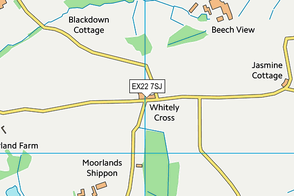 EX22 7SJ map - OS VectorMap District (Ordnance Survey) EX22 7SJ map - OS VectorMap District (Ordnance Survey)