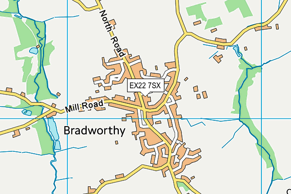EX22 7SX map - OS VectorMap District (Ordnance Survey) EX22 7SX map - OS VectorMap District (Ordnance Survey)