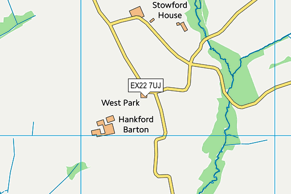 EX22 7UJ map - OS VectorMap District (Ordnance Survey) EX22 7UJ map - OS VectorMap District (Ordnance Survey)