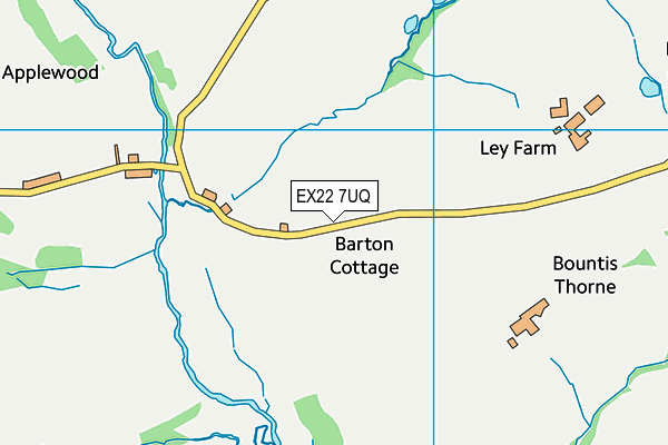 EX22 7UQ map - OS VectorMap District (Ordnance Survey) EX22 7UQ map - OS VectorMap District (Ordnance Survey)