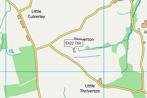 EX22 7XA map - OS VectorMap District (Ordnance Survey) EX22 7XA map - OS VectorMap District (Ordnance Survey)