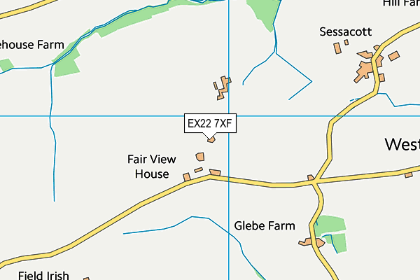 EX22 7XF map - OS VectorMap District (Ordnance Survey) EX22 7XF map - OS VectorMap District (Ordnance Survey)