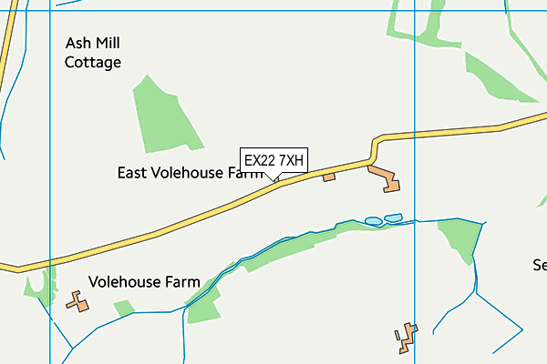 EX22 7XH map - OS VectorMap District (Ordnance Survey) EX22 7XH map - OS VectorMap District (Ordnance Survey)