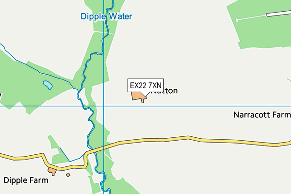 EX22 7XN map - OS VectorMap District (Ordnance Survey) EX22 7XN map - OS VectorMap District (Ordnance Survey)