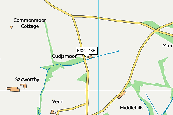 EX22 7XR map - OS VectorMap District (Ordnance Survey) EX22 7XR map - OS VectorMap District (Ordnance Survey)
