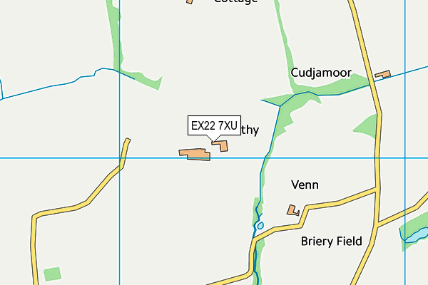 EX22 7XU map - OS VectorMap District (Ordnance Survey) EX22 7XU map - OS VectorMap District (Ordnance Survey)
