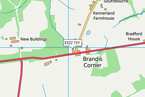 EX22 7XY map - OS VectorMap District (Ordnance Survey) EX22 7XY map - OS VectorMap District (Ordnance Survey)