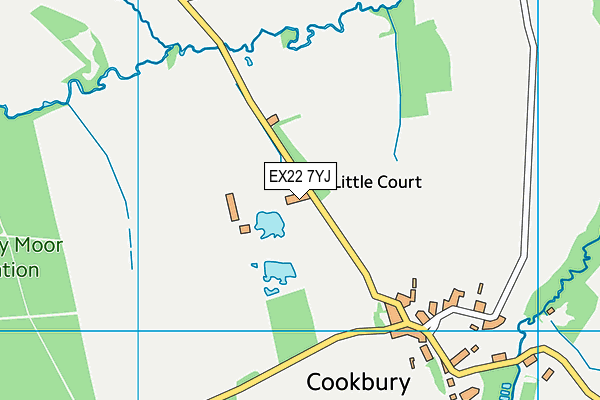 EX22 7YJ map - OS VectorMap District (Ordnance Survey) EX22 7YJ map - OS VectorMap District (Ordnance Survey)
