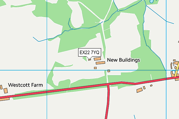 EX22 7YQ map - OS VectorMap District (Ordnance Survey) EX22 7YQ map - OS VectorMap District (Ordnance Survey)