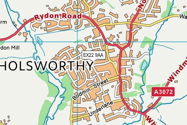 EX22 9AA map - OS VectorMap District (Ordnance Survey) EX22 9AA map - OS VectorMap District (Ordnance Survey)