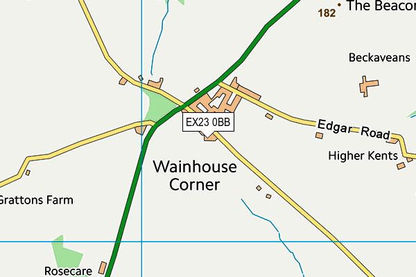 EX23 0BB map - OS VectorMap District (Ordnance Survey) EX23 0BB map - OS VectorMap District (Ordnance Survey)