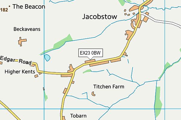 EX23 0BW map - OS VectorMap District (Ordnance Survey) EX23 0BW map - OS VectorMap District (Ordnance Survey)