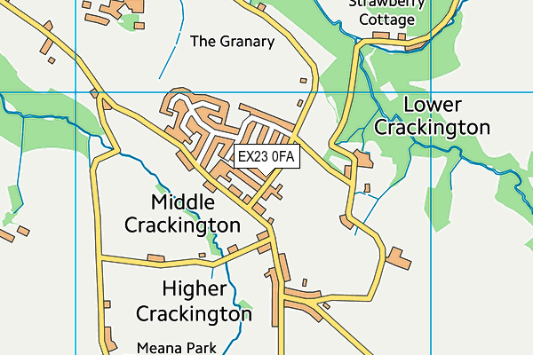 EX23 0FA map - OS VectorMap District (Ordnance Survey) EX23 0FA map - OS VectorMap District (Ordnance Survey)
