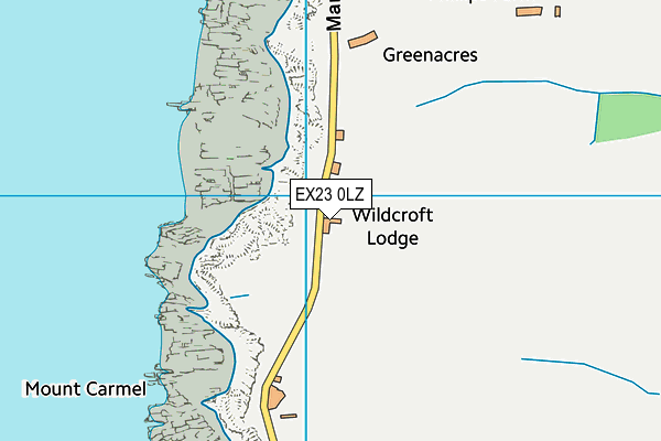 EX23 0LZ map - OS VectorMap District (Ordnance Survey) EX23 0LZ map - OS VectorMap District (Ordnance Survey)