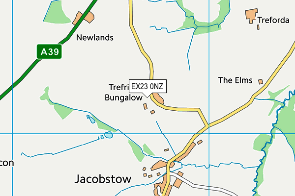 EX23 0NZ map - OS VectorMap District (Ordnance Survey) EX23 0NZ map - OS VectorMap District (Ordnance Survey)