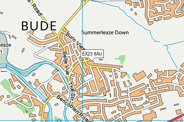 EX23 8AU map - OS VectorMap District (Ordnance Survey) EX23 8AU map - OS VectorMap District (Ordnance Survey)