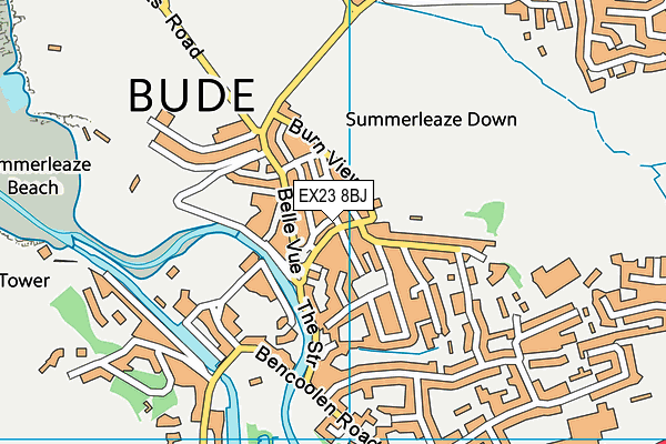 EX23 8BJ map - OS VectorMap District (Ordnance Survey) EX23 8BJ map - OS VectorMap District (Ordnance Survey)
