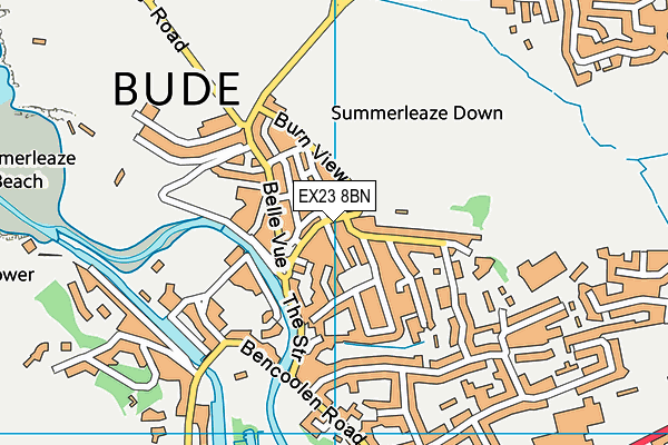 EX23 8BN map - OS VectorMap District (Ordnance Survey) EX23 8BN map - OS VectorMap District (Ordnance Survey)