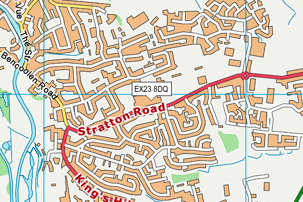 EX23 8DQ map - OS VectorMap District (Ordnance Survey) EX23 8DQ map - OS VectorMap District (Ordnance Survey)