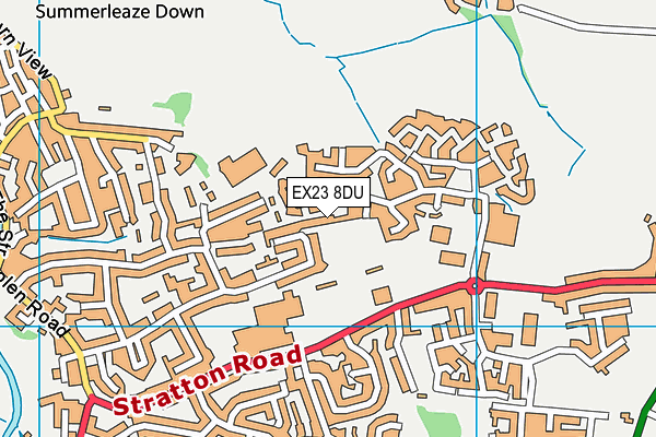 EX23 8DU map - OS VectorMap District (Ordnance Survey) EX23 8DU map - OS VectorMap District (Ordnance Survey)