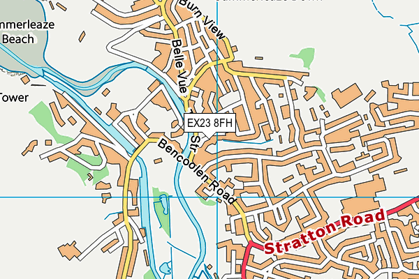 EX23 8FH map - OS VectorMap District (Ordnance Survey) EX23 8FH map - OS VectorMap District (Ordnance Survey)