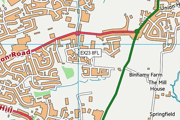 EX23 8FL map - OS VectorMap District (Ordnance Survey) EX23 8FL map - OS VectorMap District (Ordnance Survey)
